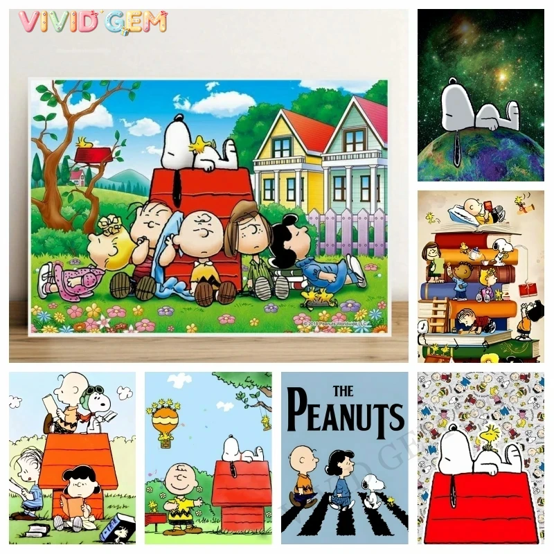 Resin Art Painting - VIVID GEM 2026 新しいかわいいスヌーピーの漫画犬 5D DIY