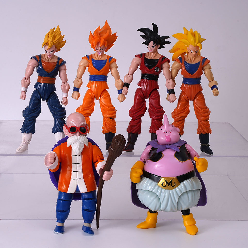 Resin Art Dragon Ball Z - 1-14 個アニメドラゴンボール Z 超サイヤ人孫悟空ブロリーベジータアニメアクションフィギュアモデルギフトコレクタブルフィギュア男の子用