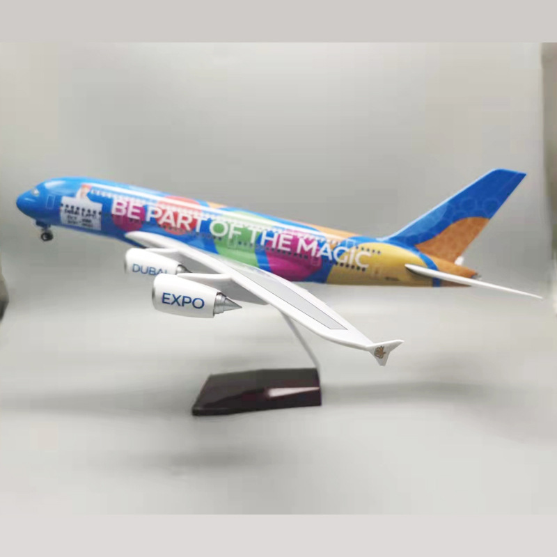 Resin Art Alphabet - 1:160 スケール 46 センチメートル飛行機モデル 380 UAE