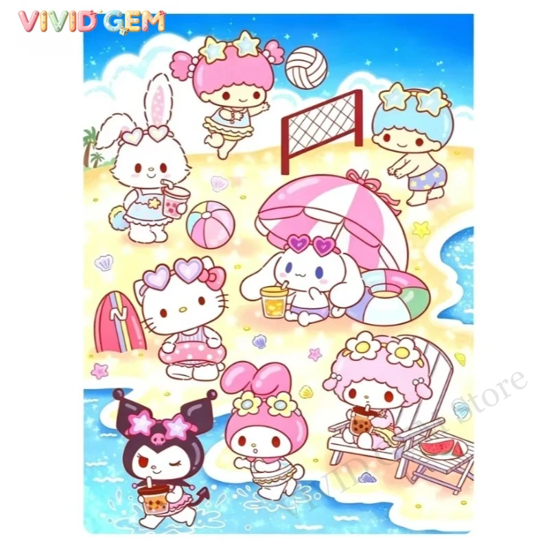 Resin Art Beach - VIVID GEM サンリオ 5D DIY ダイヤモンドペインティング