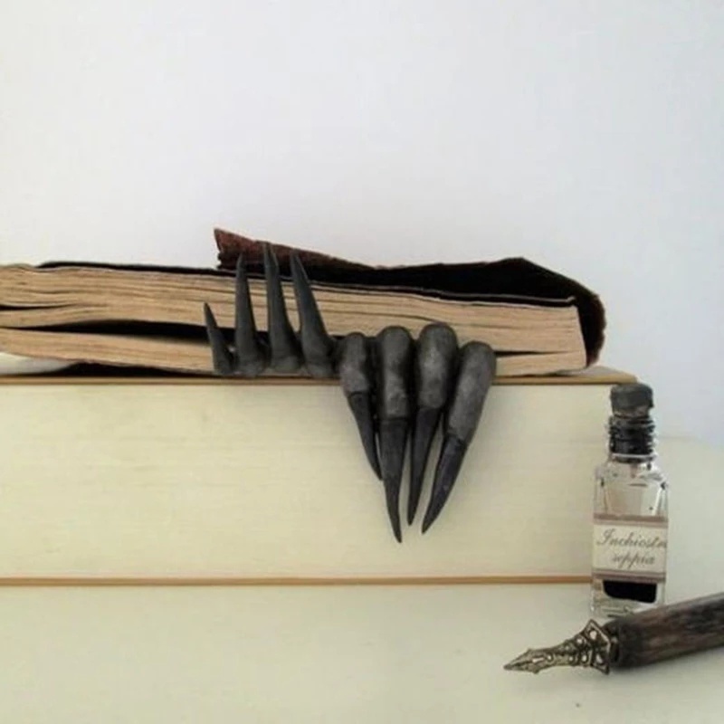 Resin Art Bookmark - 悪魔の手ハロウィンホラー映画ブックマーク樹脂工芸デスクトップ装飾ブックマーク