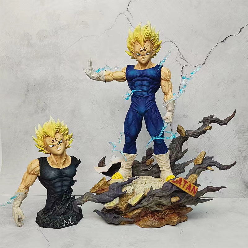 Resin Art Dragon Ball Z - ドラゴンボールZ不可抗力アクションフィギュア,アクションフィギュア,GK像,交換可能なヘッド,33cm PVC