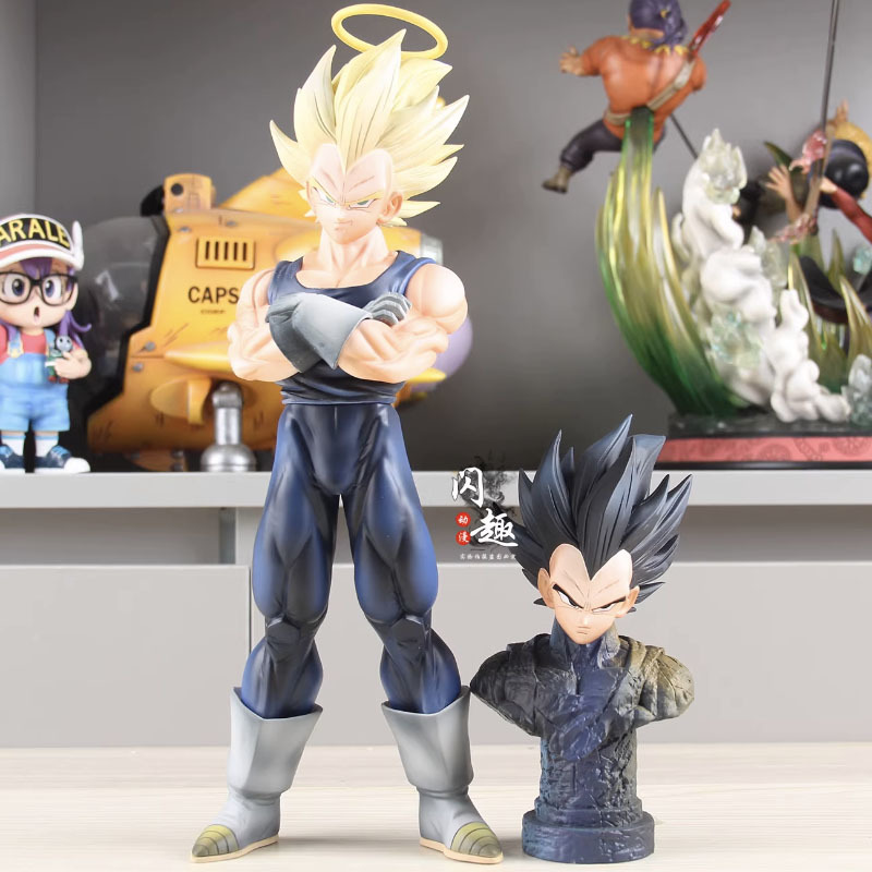 Resin Art Dragon Ball Z - YJ魔人ベジータフィギュア（二頭）ドラゴンボールZアクションフィギュア28.5cm漫画スーパーサイヤ人フィギュアおもちゃアニメGKスタチューモデル