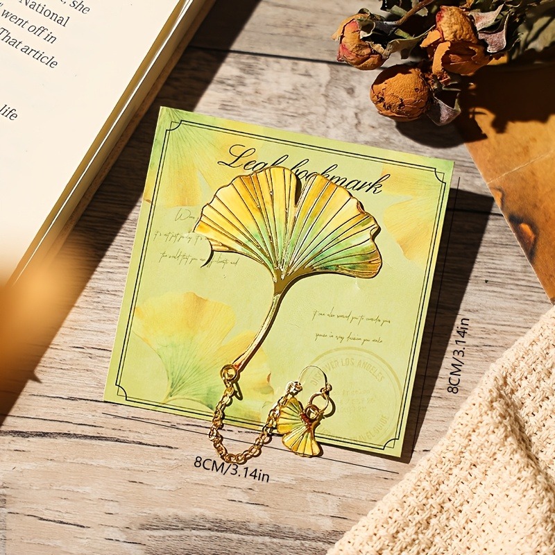 1 個ヴィンテージリーフブックマーク金属ペンダント付き読書ア - Resin Art Bookmark のレビューと価格