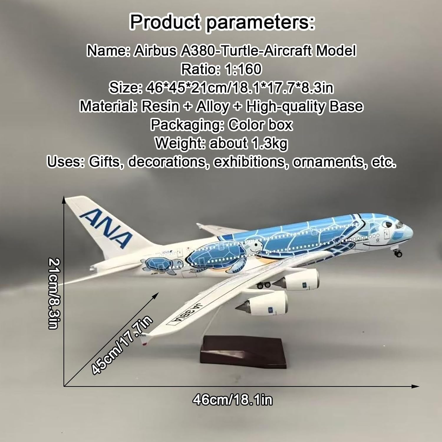 1/160スケール航空機A380エアジャパンANA航空シータ - Resin Art Beach のレビューと価格