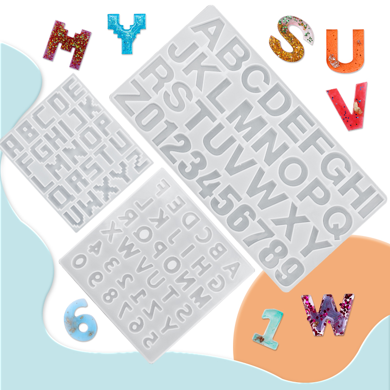 日曜大工のジュエリーを作るための成形金型,アルファベット,樹 - Resin Art Alphabet のレビューと価格
