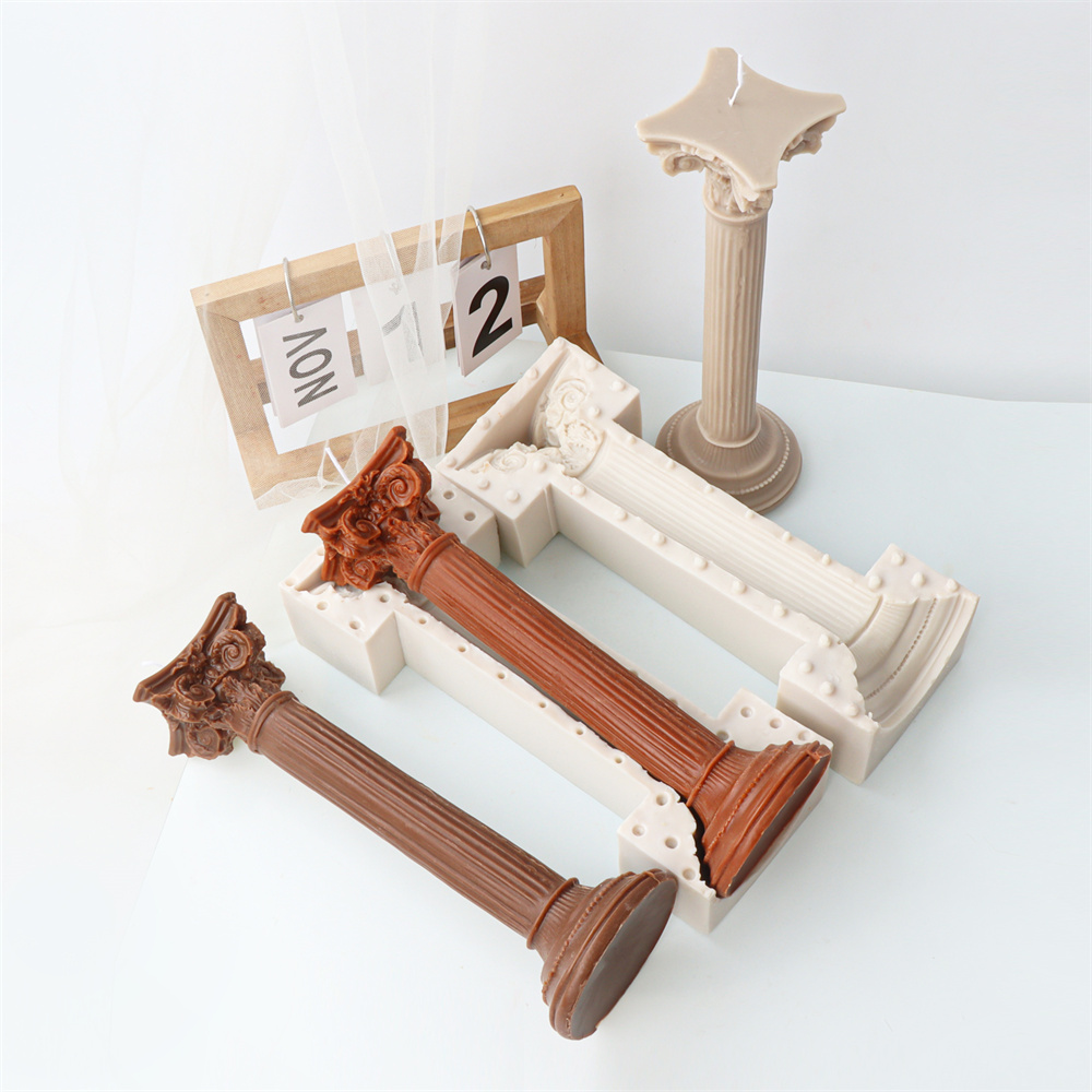 お土産の女神芸術の彫像キャンドル金型、ローマの列シリコンモー - Resin Art Sculptures のレビューと価格
