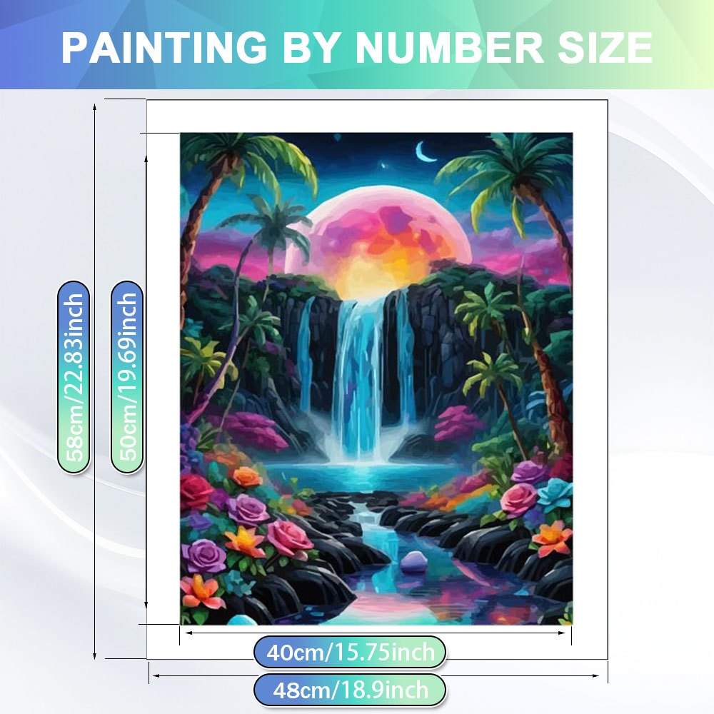 HUACAN DIY 数字油絵 キャンバス地の森の家 ファン - Resin Art On Canvas のレビューと価格