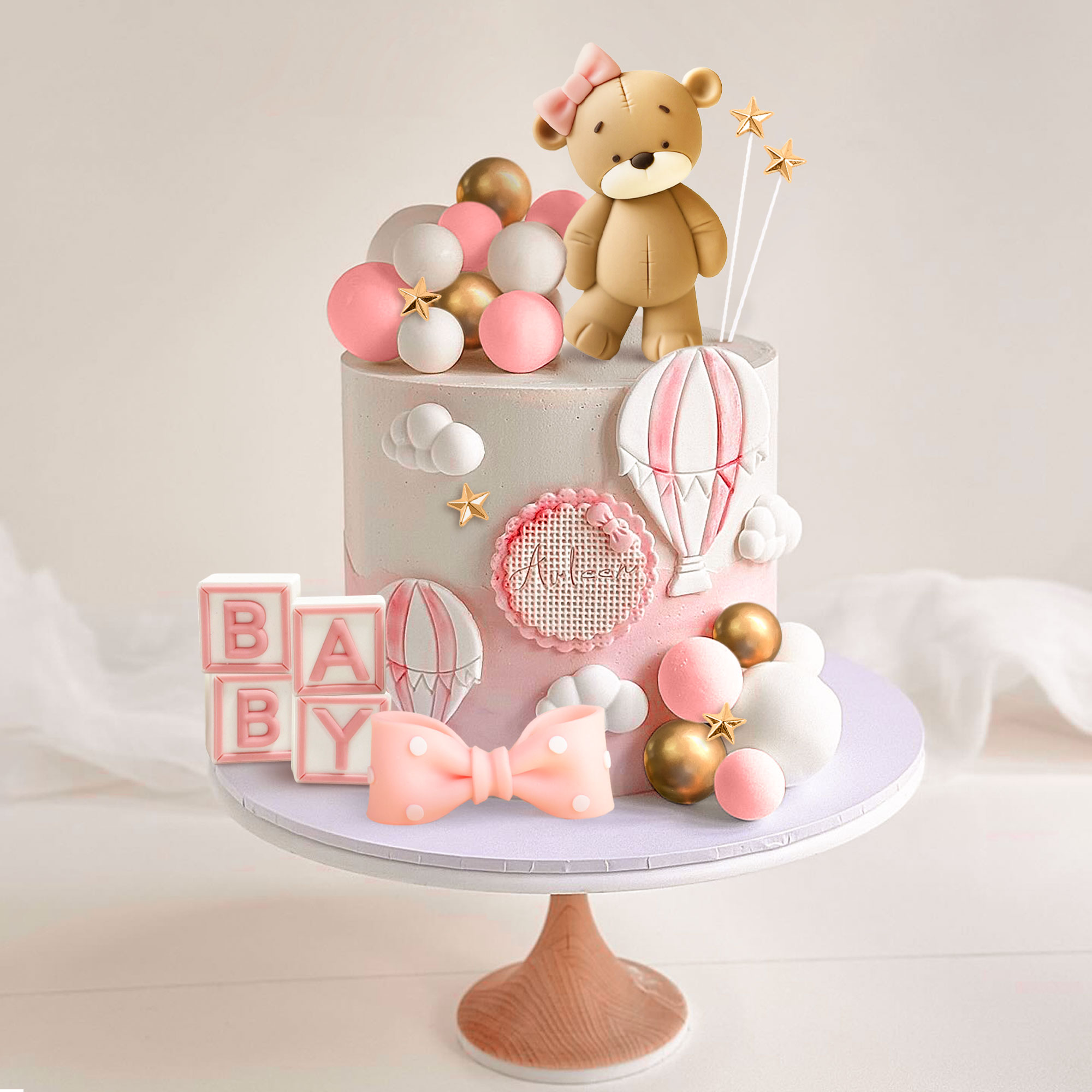 LaVenty ピンクベアケーキデコレーションベビーベアベビ - Resin Art Alphabet のレビューと価格