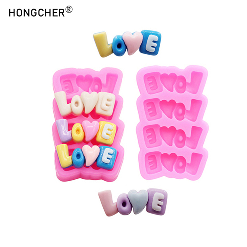 LOVEレターシリコンモールドDIY電話ケースヘアアクセサリ - Resin Art Alphabet のレビューと価格