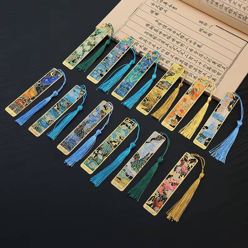 1-6-12 個クリエイティブメタルブックマークヴィンテージ - Resin Art Bookmark のレビューと価格