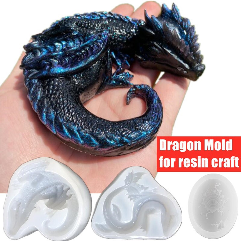 3 スタイルミラー眠いドラゴン恐竜シードラゴンの卵シリコーン - Resin Art Beach のレビューと価格