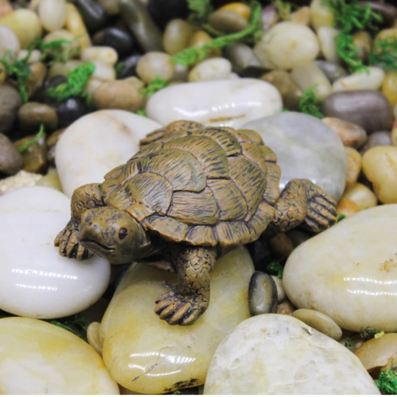 魅力的なウミガメ樹脂像ミニカメの置物マイクロ風景装飾品水族館 - Resin Art Beach のレビューと価格