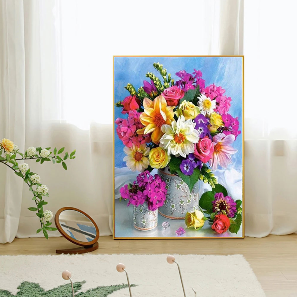 フルダイヤモンドモザイクフラワー 5D ダイヤモンドペインテ - Resin Art Flowers のレビューと価格