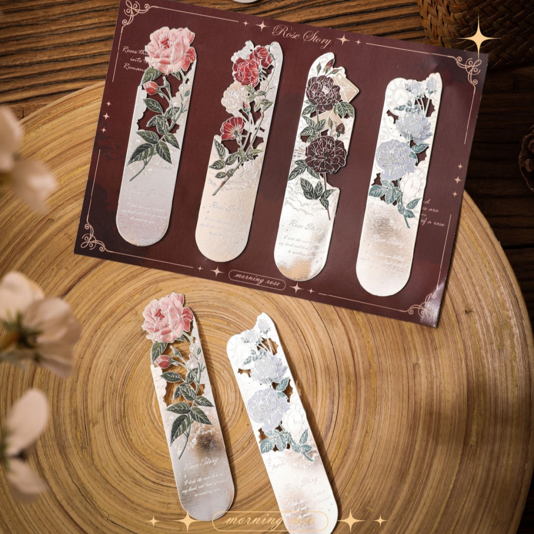 レトロ中空金属ブックマークロマンチックな花シリーズ読書ブック - Resin Art Bookmark のレビューと価格