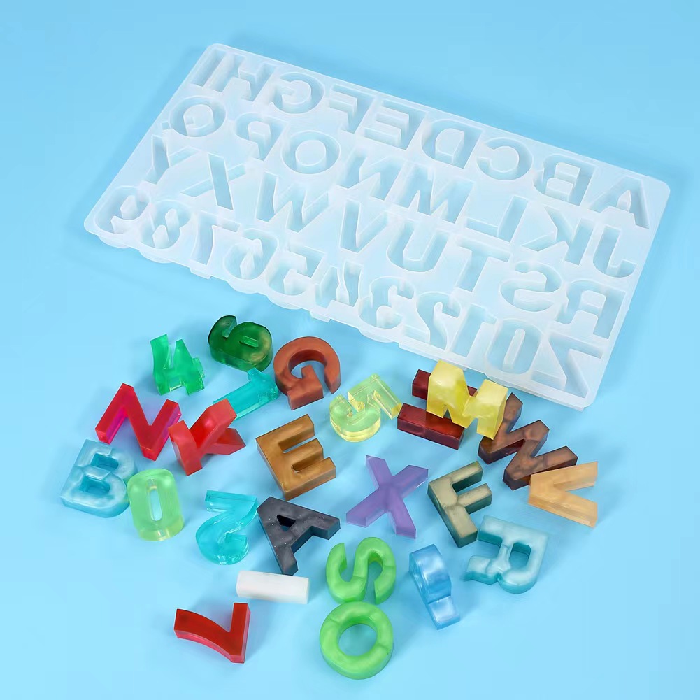 ホーム DIY 装飾 1 PC クリスタルエポキシ樹脂シリコ - Resin Art Alphabet のレビューと価格