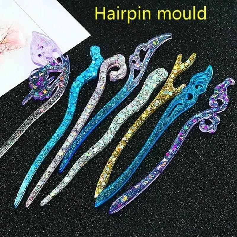 新しい透明ヘアピンシリコーン特殊金型樹脂 DIY ヘアジュエ - Resin Art Supplies のレビューと価格