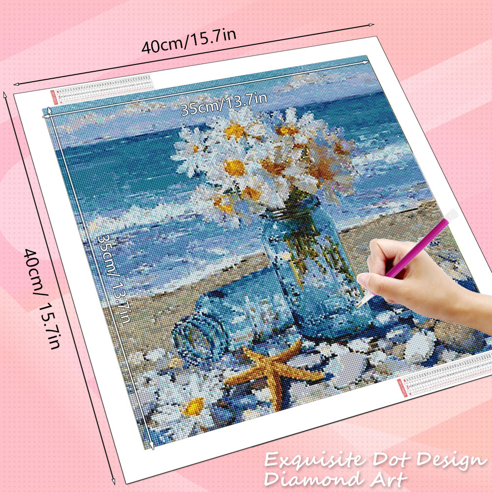 HUACAN ダイヤモンドペインティング デイジーフラワー  - Resin Art Beach のレビューと価格