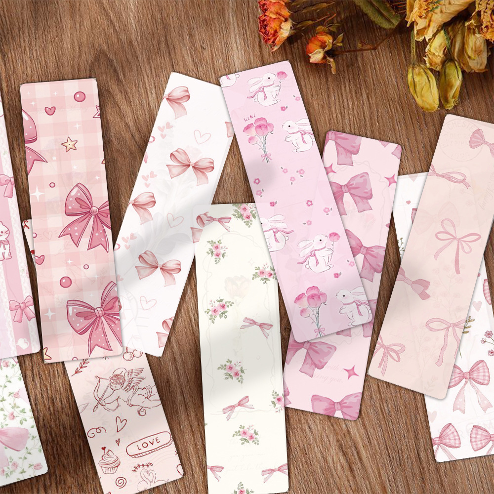 24 ピース/セットかわいい弓型ブックマーク美的ピンクチェッ - Resin Art Bookmark のレビューと価格