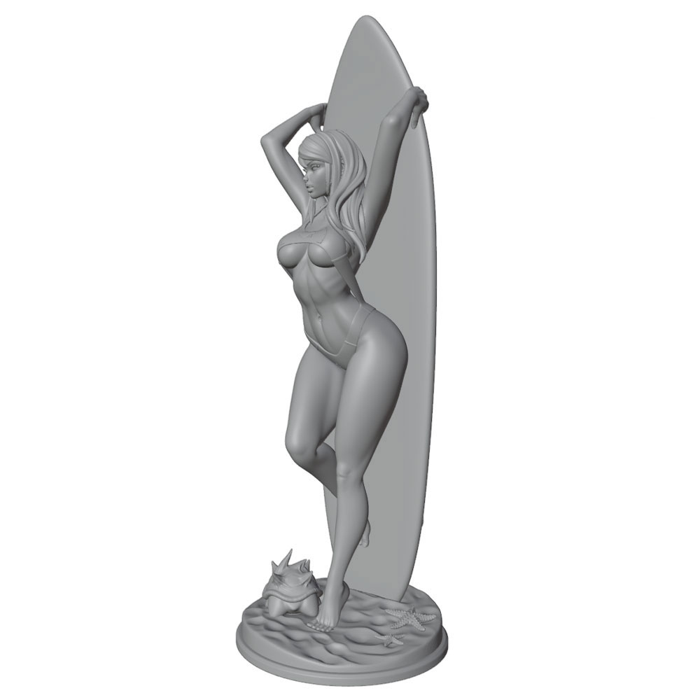 1/24/6 ビーチガール樹脂モデルセット、セクシーな特徴を - Resin Art Beach のレビューと価格