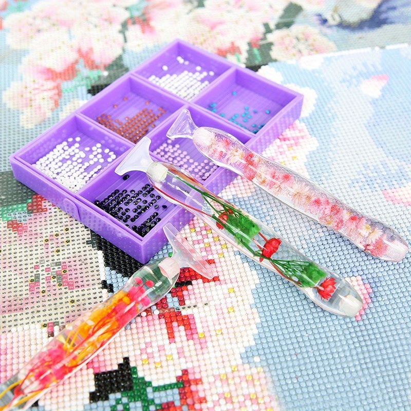 1セットフラワーデザイン樹脂製5Dダイヤモンドペインティング - Resin Art Flowers のレビューと価格