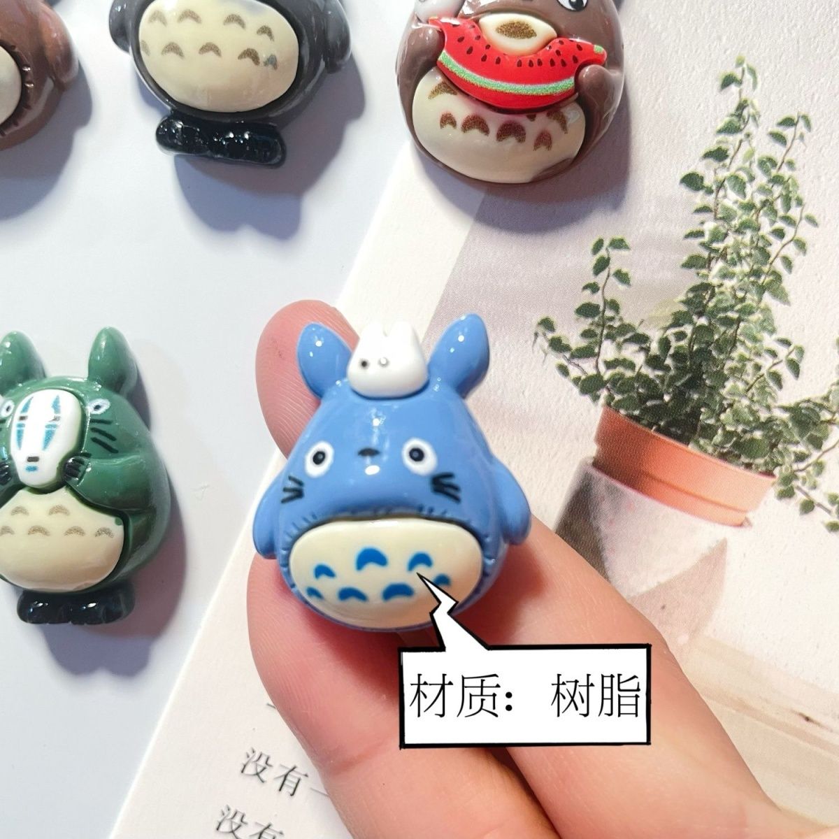 トトロアニメ樹脂製冷蔵庫マグネットかわいい漫画フィギュア磁気 - Resin Art Sticker のレビューと価格